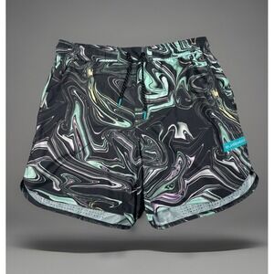 Legends Luka Shorts Men's L Abstract Running 7" Lined Performance Stretch-EUC